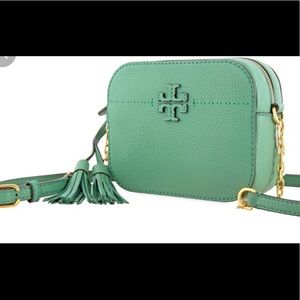 Tory Burch RARE green McGraw Camera Bag- NWOT